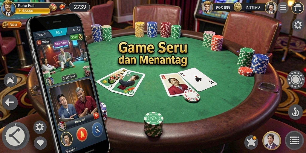 Tampilan gameplay seru di 2739 saat memainkan Poker.