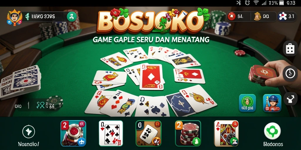 Tampilan menarik saat bermain Gaple di BOSJOKO.