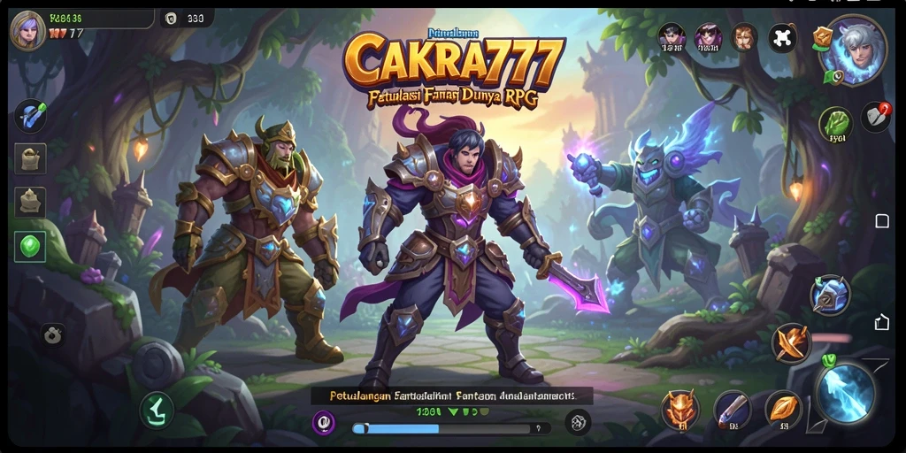 Tangkapan layar menunjukkan aksi seru dalam permainan RPG CAKRA777.