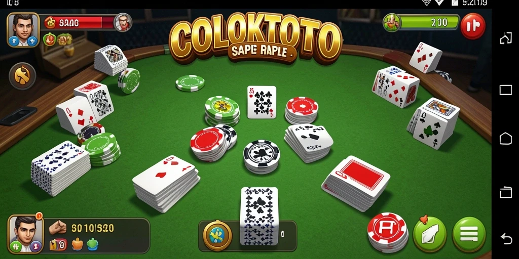 Tampilan gameplay COLOKTOTO yang seru dalam permainan Gaple.