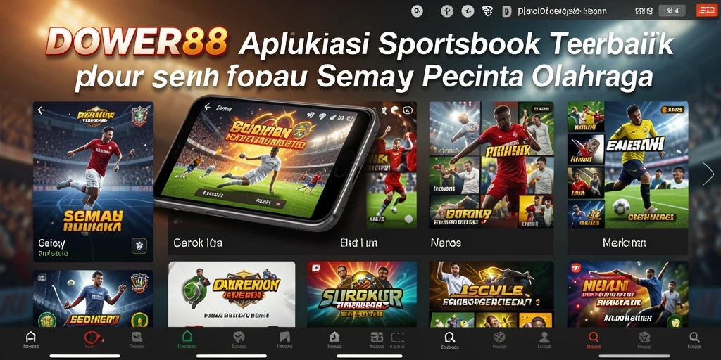Tampilan antarmuka DOWER88 saat taruhan olahraga langsung.