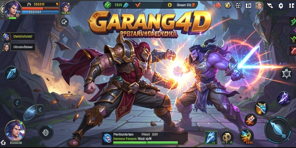 Gameplay menarik dalam pertarungan MOBA yang seru.