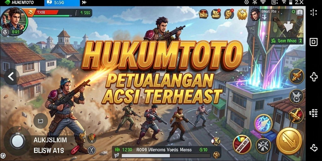 Tampilan gameplay aksi mendebarkan HUKUMTOTO yang memikat.