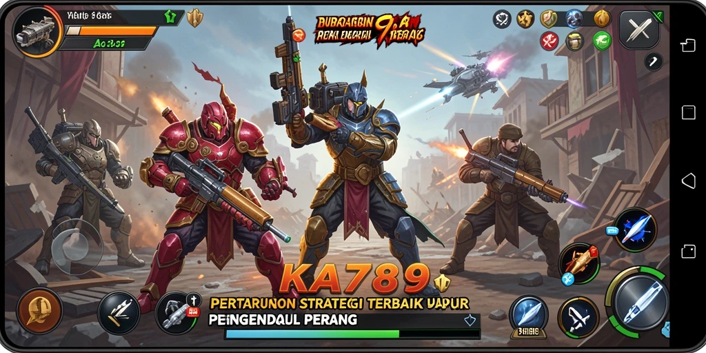 Tangkapan layar menunjukkan pertempuran strategis yang intens.