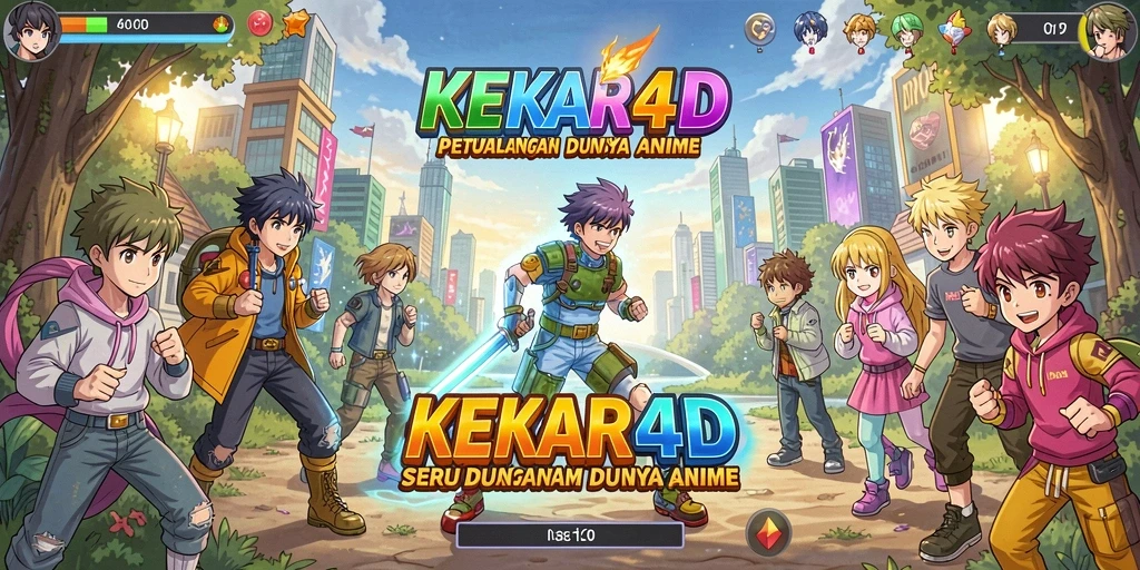 Tampilan dinamis dari karakter dalam permainan Anime.