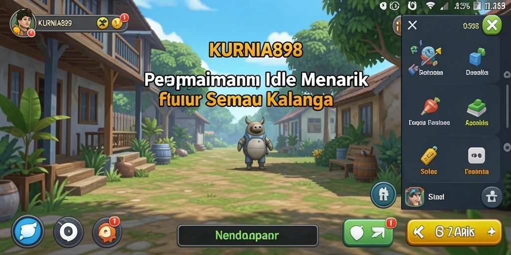 Tangkapan layar permainan KURNIA898 yang menunjukkan gameplay Idle yang seru.