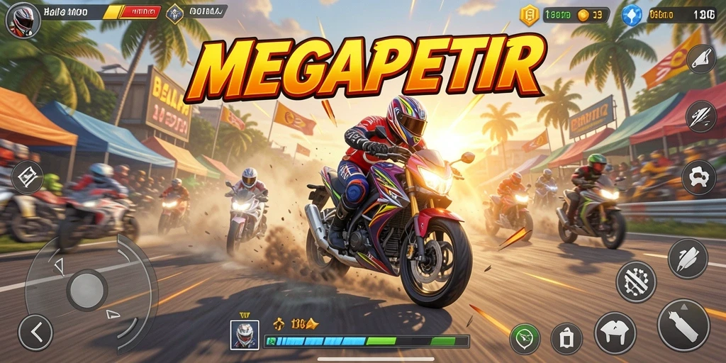 Tampilan gameplay <strong>MEGAPETIR</strong> yang seru dan mendebarkan.