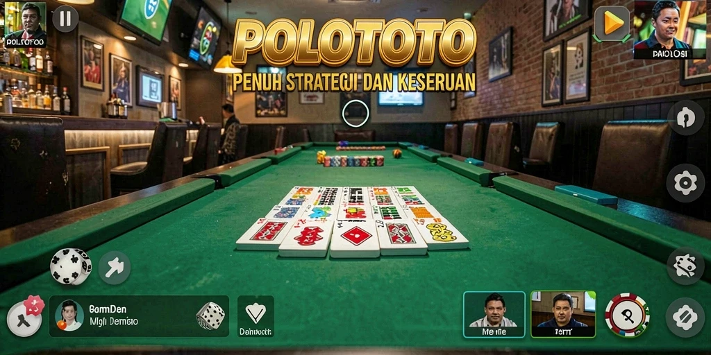 Tangkapan layar gameplay <strong>POLOTOTO</strong> yang menampilkan serunya permainan Domino.