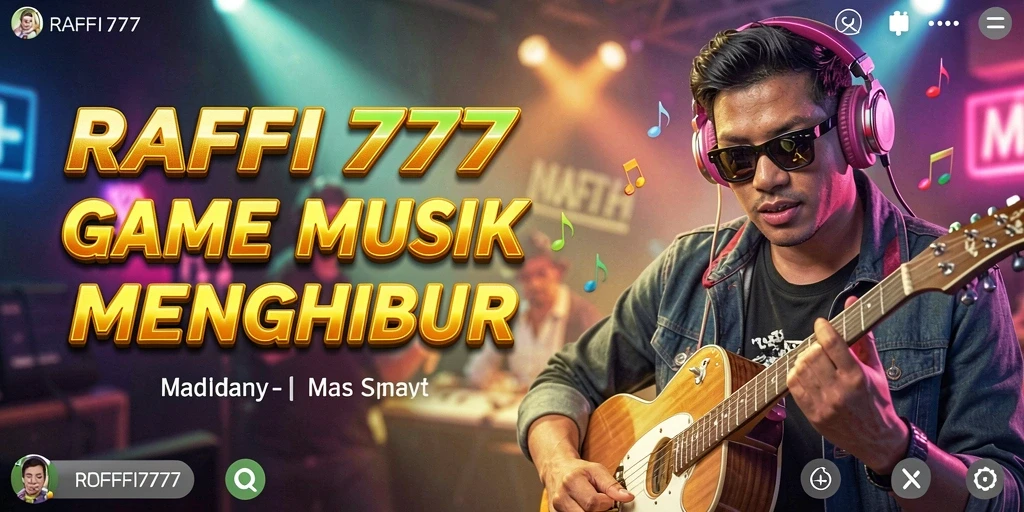 Tampilan menarik dari gameplay RAFFI777 yang penuh musik.