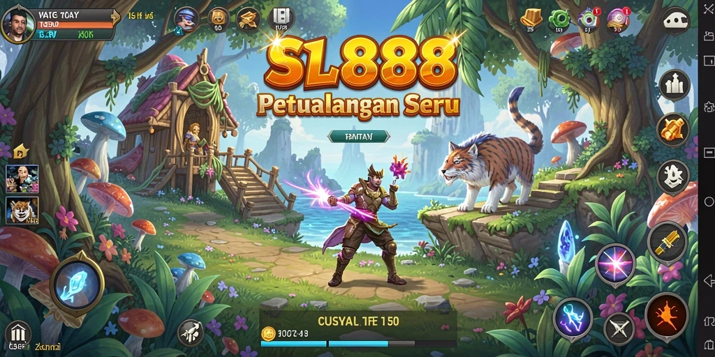 Tangkapan layar gameplay SL888 yang menunjukkan aksi petualangan seru.