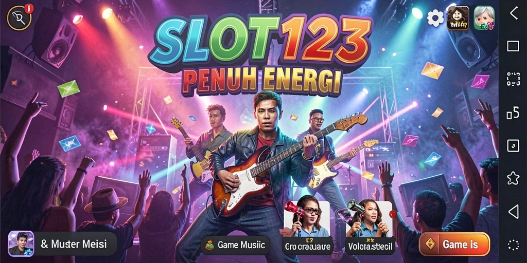 Tampilan menarik dari gameplay musik di SLOT123.